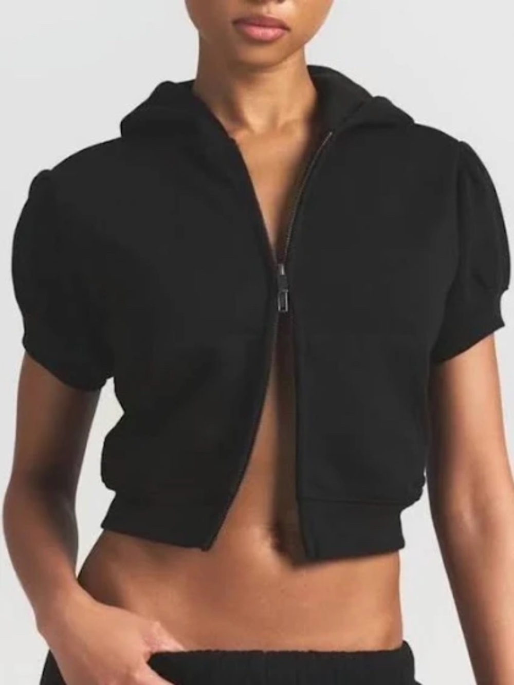 Skims XL BUBBLE Sleeve Cropped Zip Up Jacket NWT